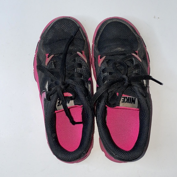 Nike Flex Supreme Black Pink kids running shoes Kid’s Size 12T - Picture 3 of 7